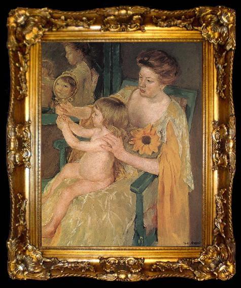 framed  Mary Cassatt Mother and  son, ta009-2